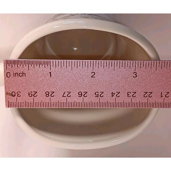 2 Hallmark Christmas Mugs Santa Reindeer Watching Tea Coffee Cup 16 oz - Picture 9 of 16